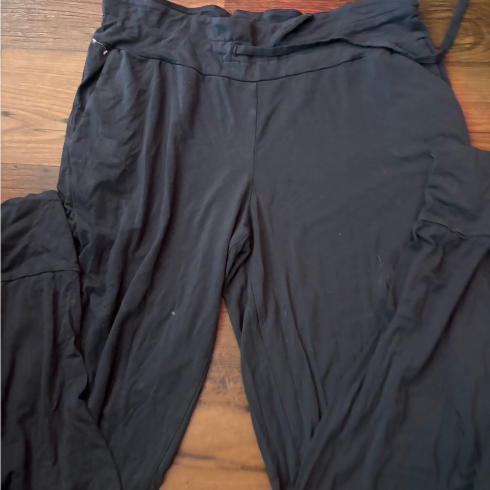 knix Black Wide-Leg Lounge Pants